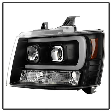 Chevy Avalanche 2007-2013 Black OPTIC DRL LED Projector Headlights U.S. Part One